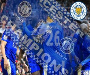 yapboz Leicester City, şampiyon 2015-2016